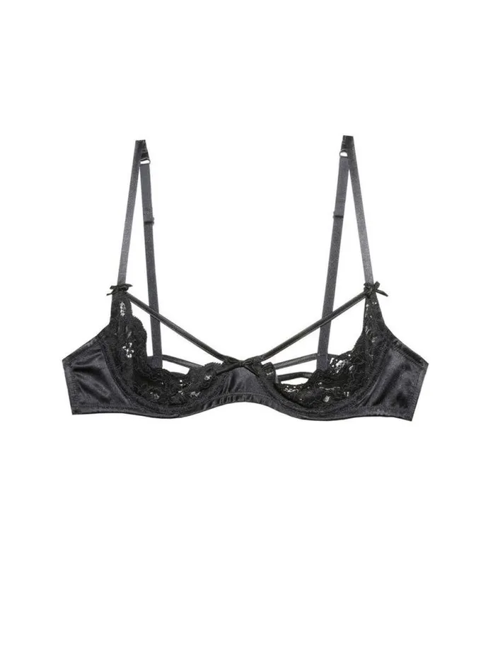Fleur Du Mal Pleasure Charlotte Peekaboo Bra Black 8211 Women