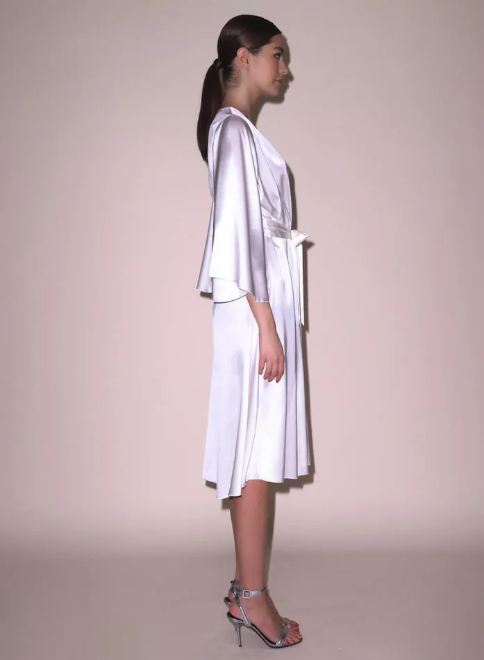 Fleur Du Mal Robes Midi Angel Sleeve Robe Ivory 8211 Women Fleur Du Mal Robes Midi Angel Sleeve Robe Ivory 8211 Women