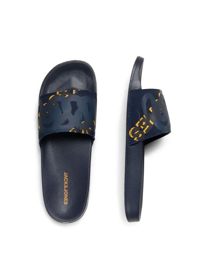 Flip Flops and Sandals JACK and JONES Mens LOGO POOL SANDALS Blue Navy Blazer Popular