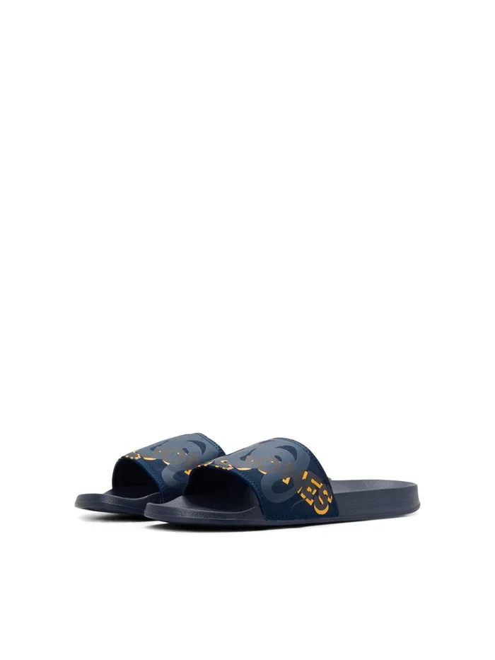 Flip Flops and Sandals JACK and JONES Mens LOGO POOL SANDALS Blue Navy Blazer Popular