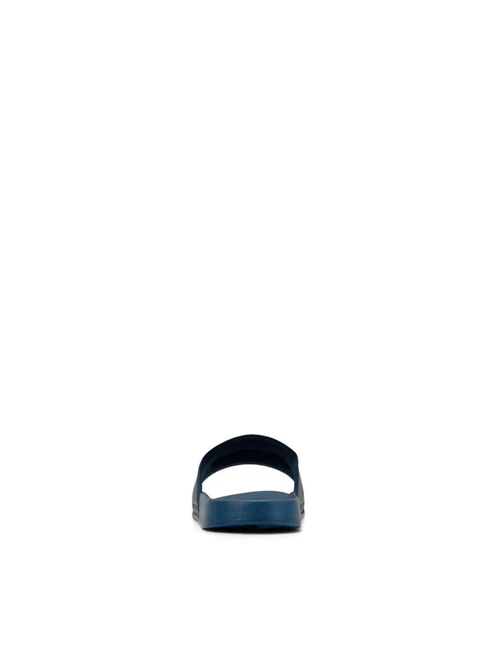 Flip Flops and Sandals JACK and JONES Mens LOGO POOL SLIDES Blue Majolica Blue Cheap On Sale