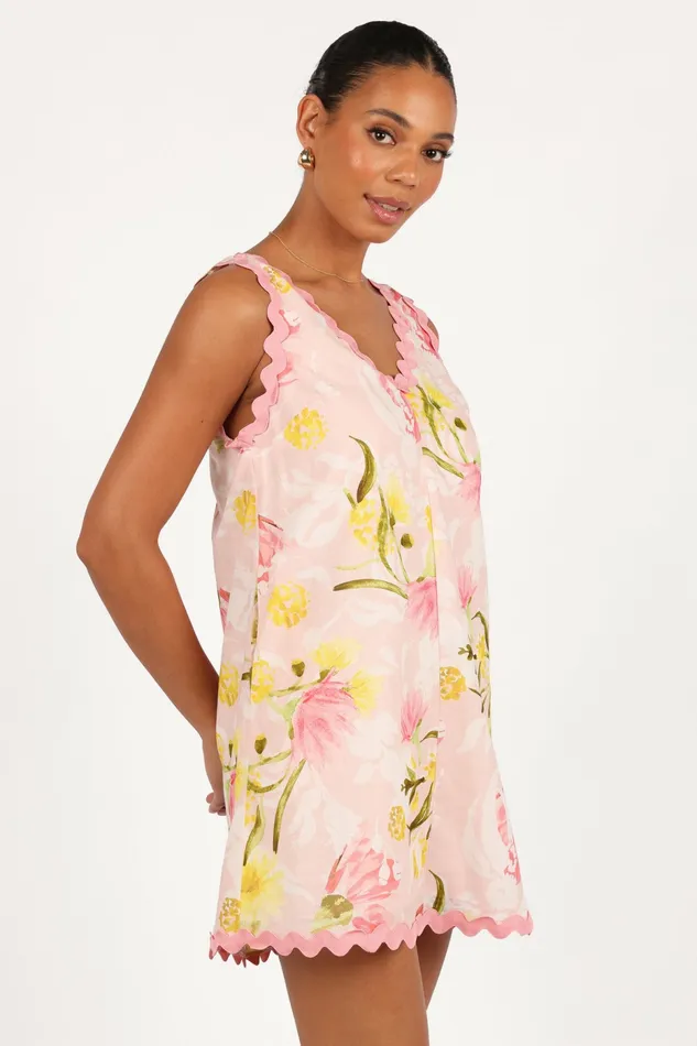 Floral Dresses Calliope Mini Dress Acacia Blossom Petal and Pup Women