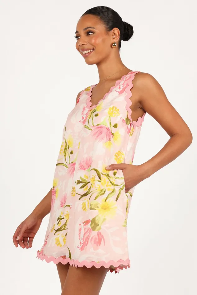 Floral Dresses Calliope Mini Dress Acacia Blossom Petal and Pup Women