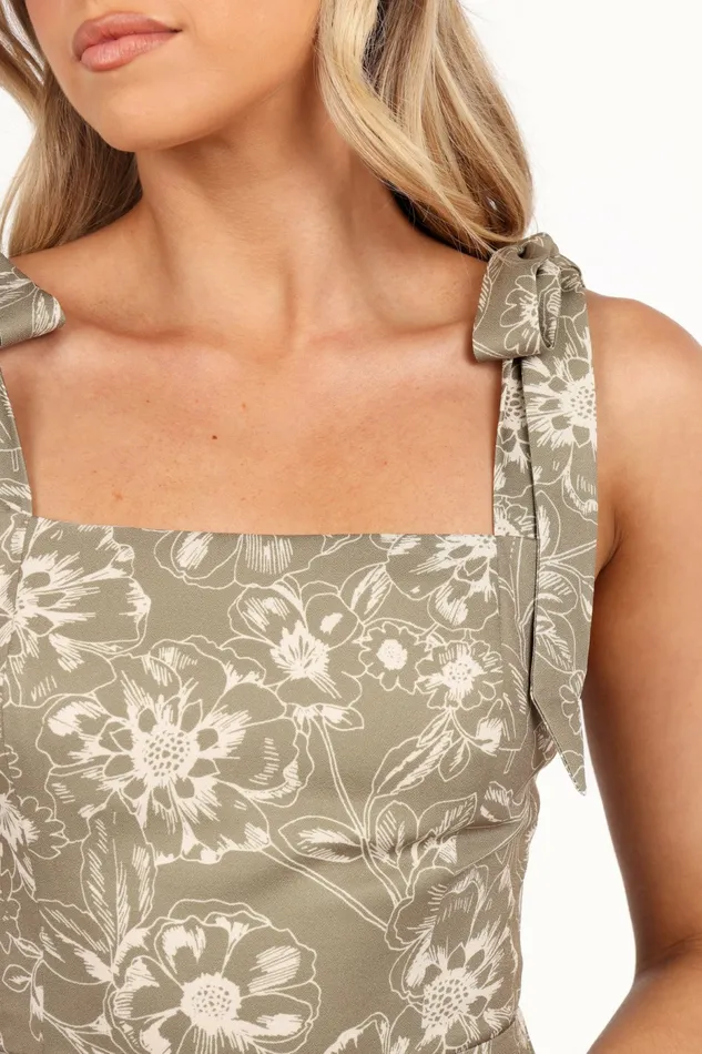 Floral Dresses Laurel Dress Olive Floral 8211 Petal and Pup Women