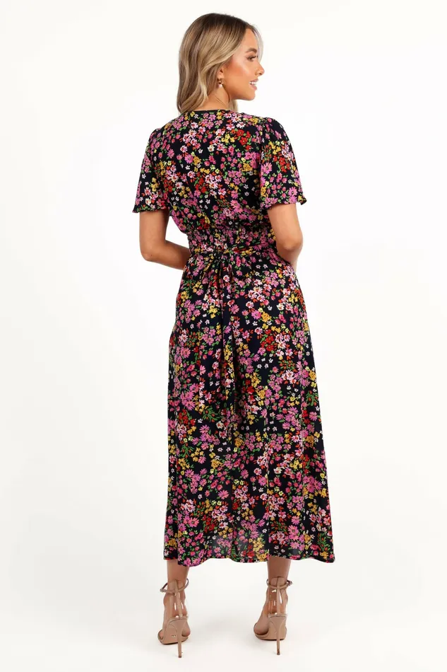 Floral Dresses Owena Midi Dress Midnight Daisy Petal and Pup Women