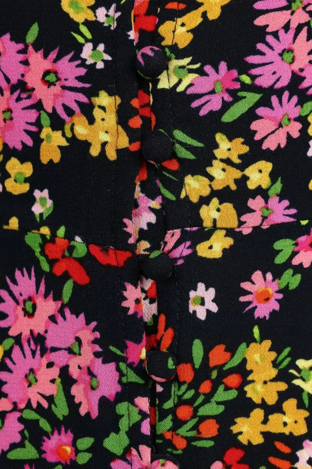 Floral Dresses Owena Midi Dress Midnight Daisy Petal and Pup Women