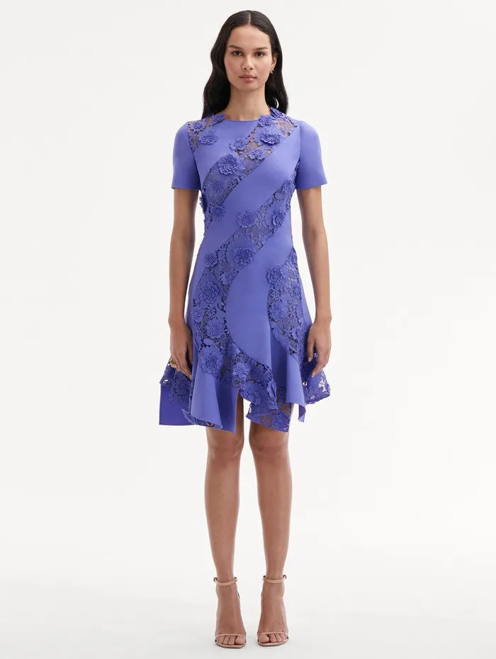 Floral Guipure Asymmetrical Dress Crocus Women Oscar De La Renta Dresses Floral Guipure Asymmetrical Dress Crocus Women Oscar De La Renta Dresses