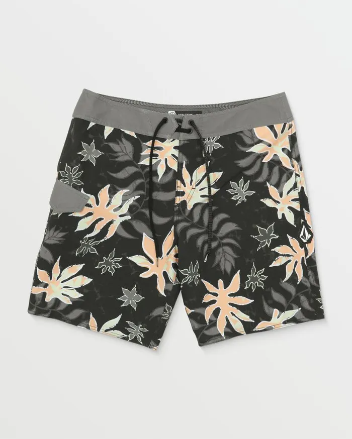 Floral Motion ModTech Trunks 8211 Black Mens Volcom Boardshorts and Trunks