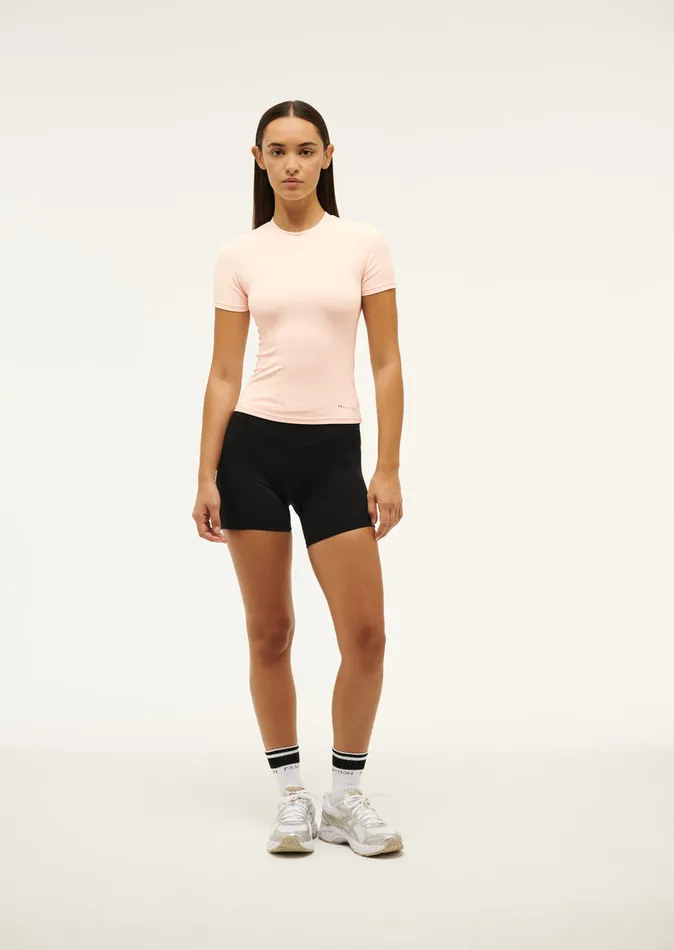 FOUNDATION SHORT SLEEVE TEE IN BLUSH Women Tees PE Nation