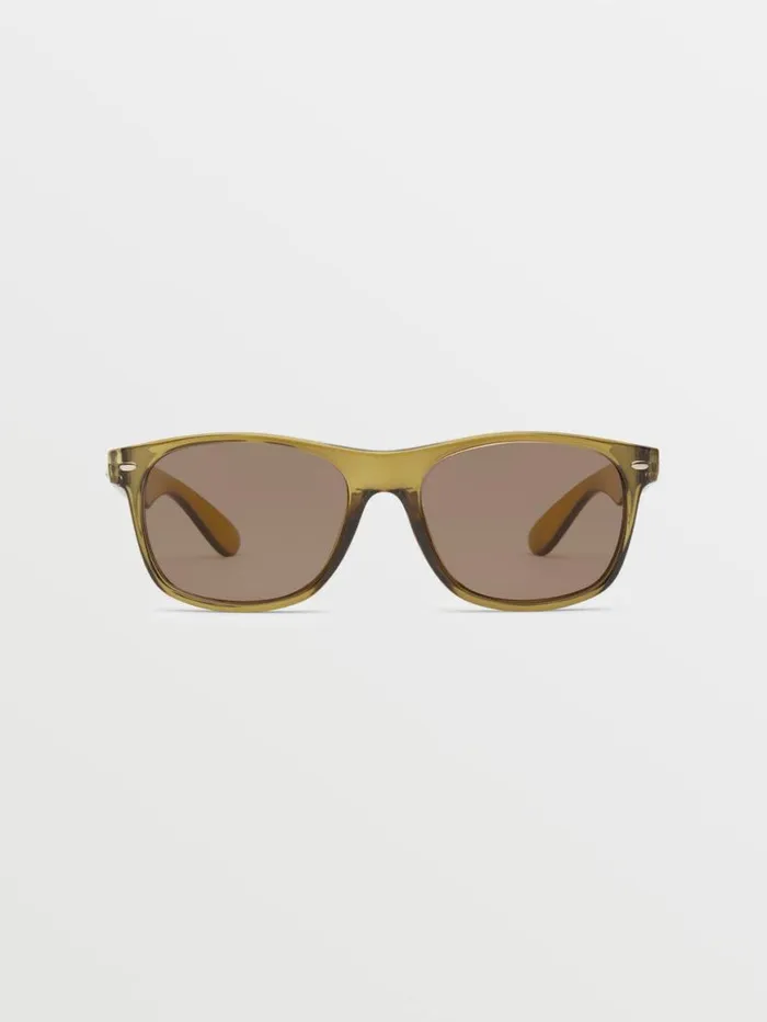 Fourty6 Sunglasses 8211 Gloss OliveLight Bronze MensWomens Volcom Sunglasses