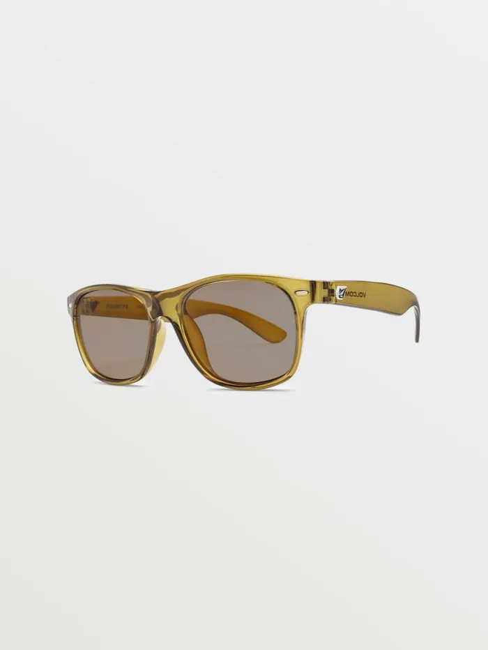 Fourty6 Sunglasses 8211 Gloss OliveLight Bronze MensWomens Volcom Sunglasses