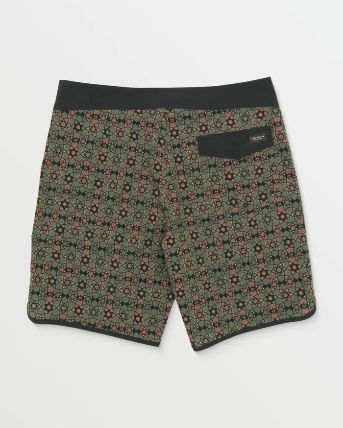 Fractal Scallop ModTech Trunks 8211 Black Mens Volcom Boardshorts and Trunks