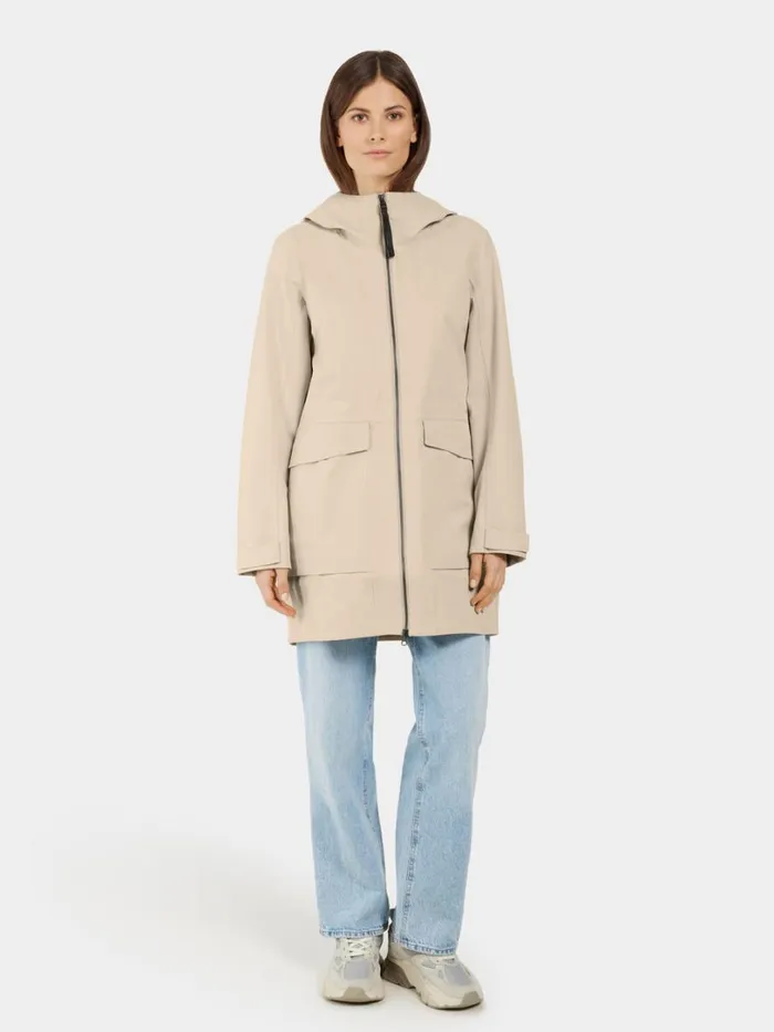 Fredrika Parka Clay Beige Women Didriksons Spring Jackets