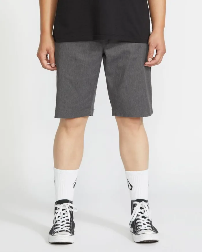 Frickin Modern Stretch Shorts 8211 Charcoal Heather Mens Volcom Shorts