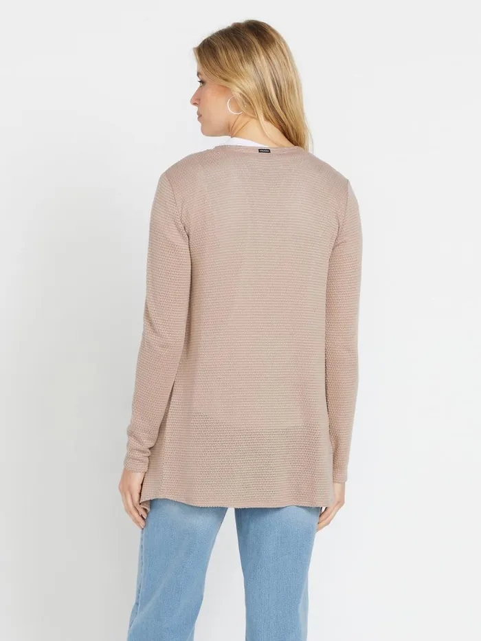 Go Go Wrap Cardigan 8211 Stone Womens Volcom Sweaters and Cardigans