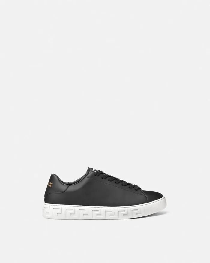 Greca Sneakers Black Men Versace Sneakers