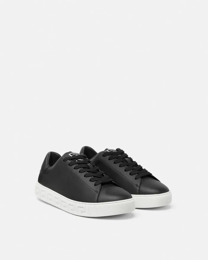 Greca Sneakers Black Men Versace Sneakers