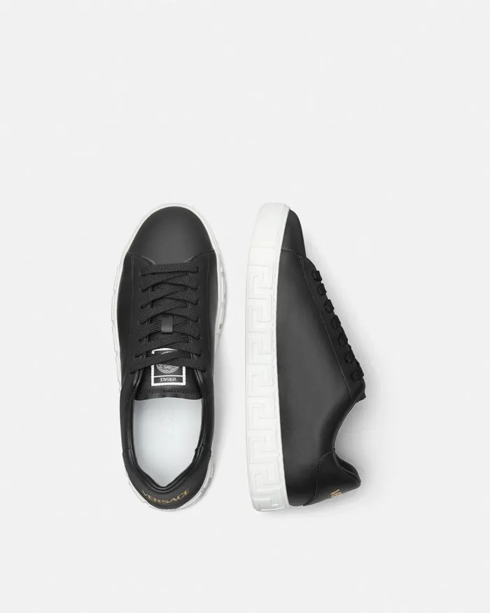 Greca Sneakers Black Men Versace Sneakers