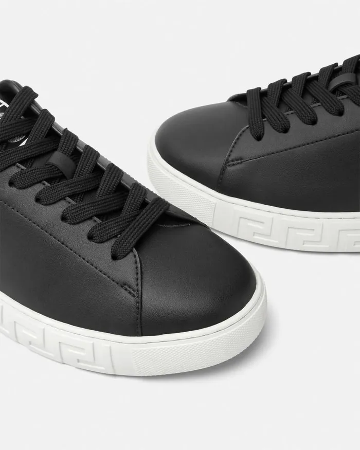 Greca Sneakers Black Men Versace Sneakers