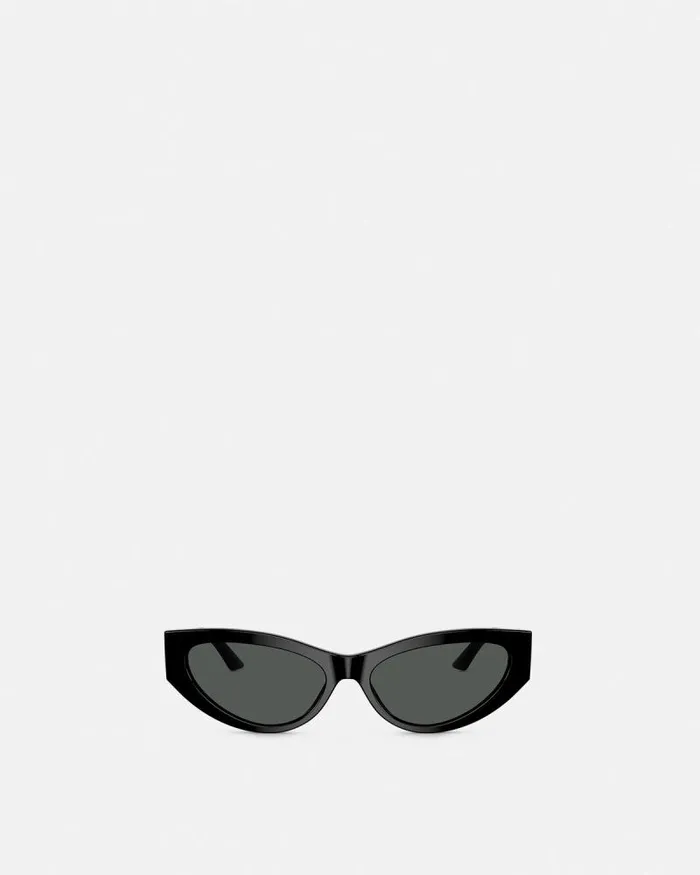 Greca Strass CatEye Sunglasses Blackgold Women Versace Sunglasses