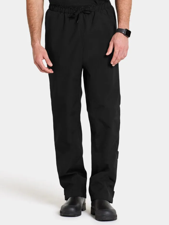 Grit Unisex Rain Pants Black Men Didriksons Waterproof Trousers