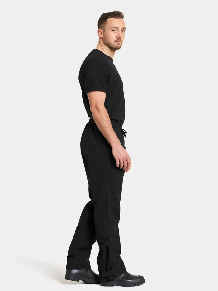 Grit Unisex Rain Pants Black Men Didriksons Waterproof Trousers