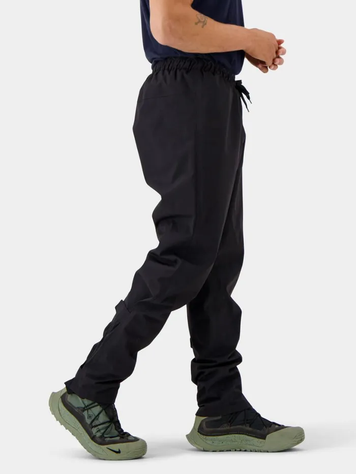 Grit Unisex Rain Pants Black Men Didriksons Waterproof Trousers