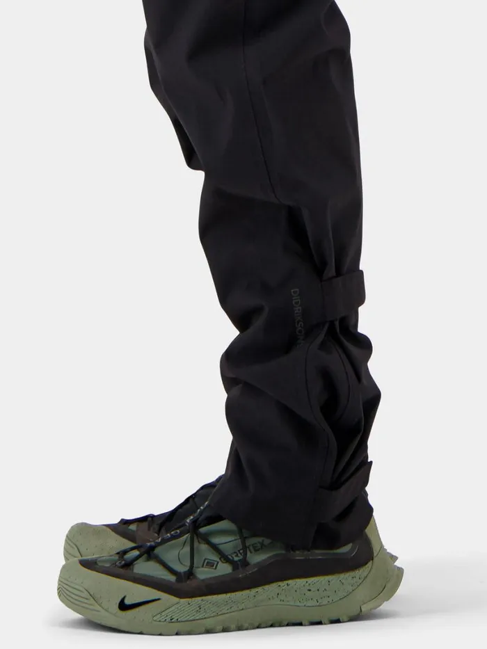 Grit Unisex Rain Pants Black Men Didriksons Waterproof Trousers