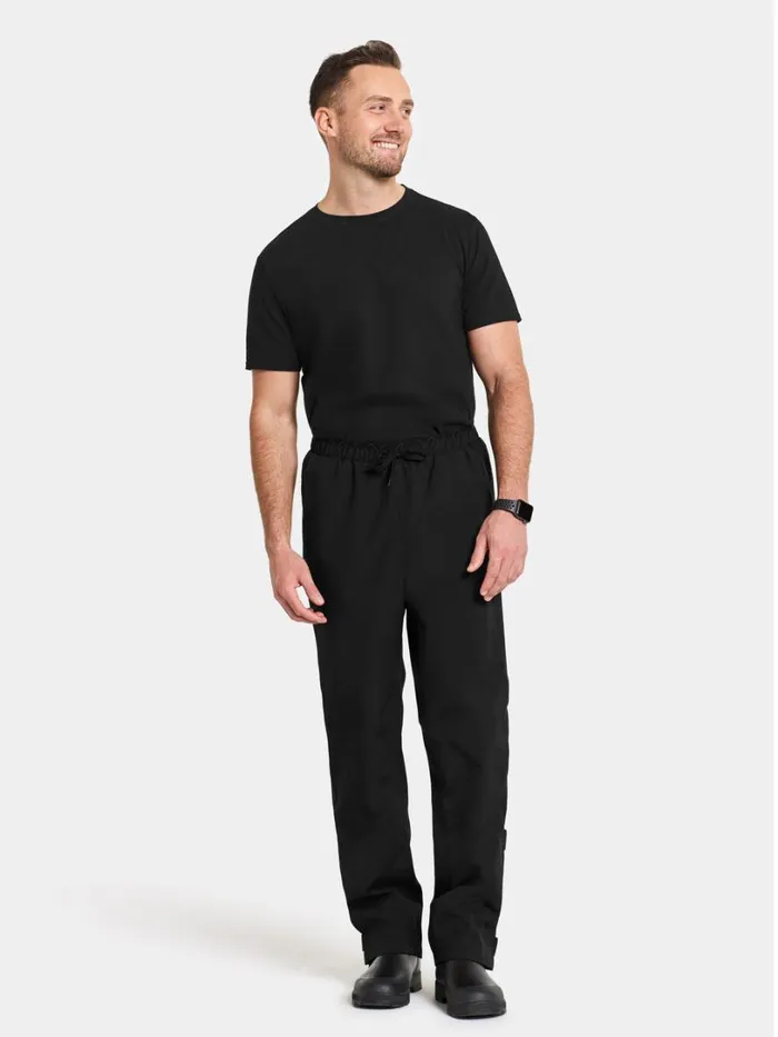 Grit Unisex Rain Pants Black Men Didriksons Waterproof Trousers