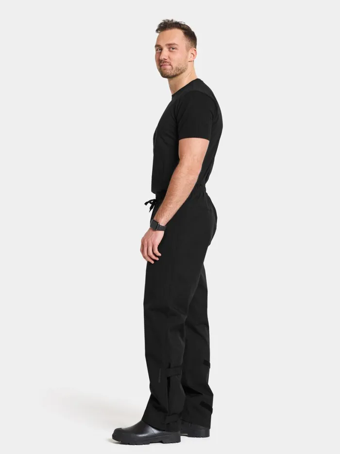 Grit Unisex Rain Pants Black Men Didriksons Waterproof Trousers