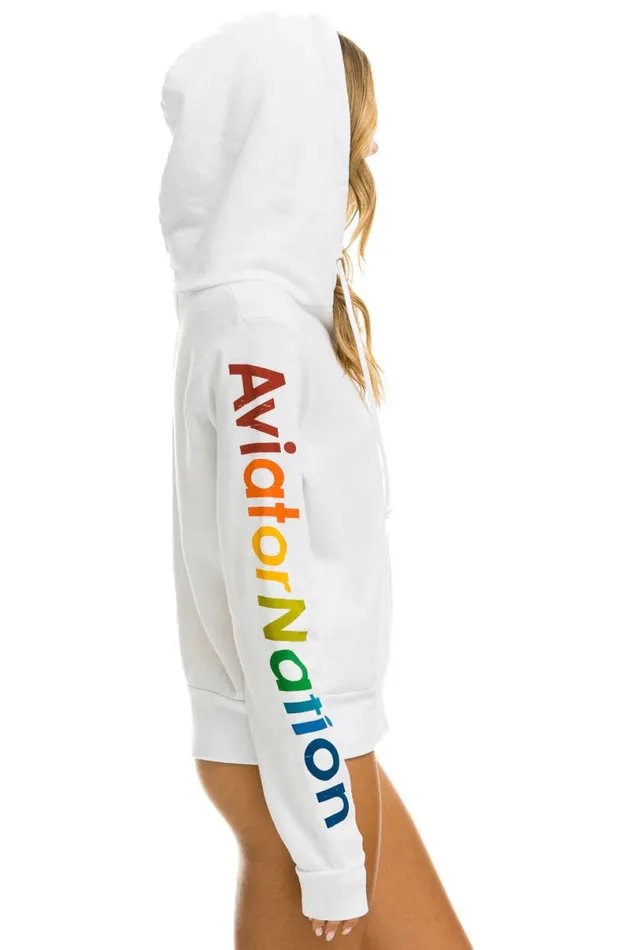 Hamptons Hoodie 8211 White WomenMen Aviator Nation Hoodies