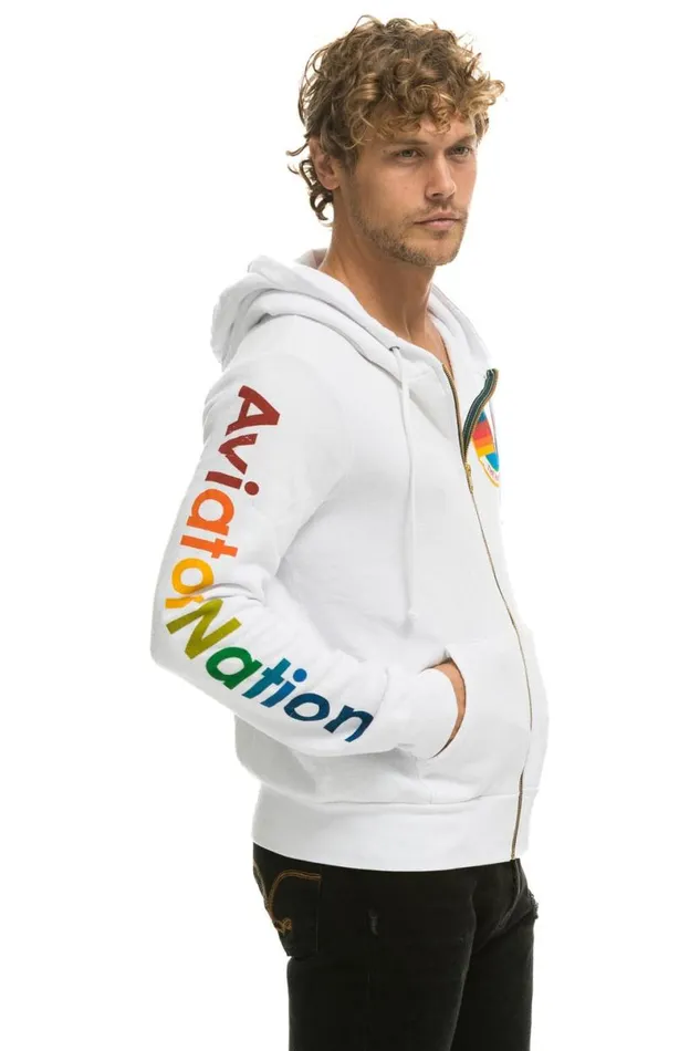Hamptons Hoodie 8211 White WomenMen Aviator Nation Hoodies