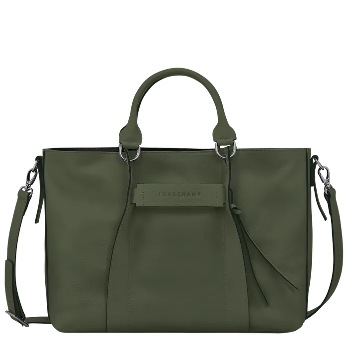 Handbags Women Longchamp 3D L Handbag Khaki Longchamp