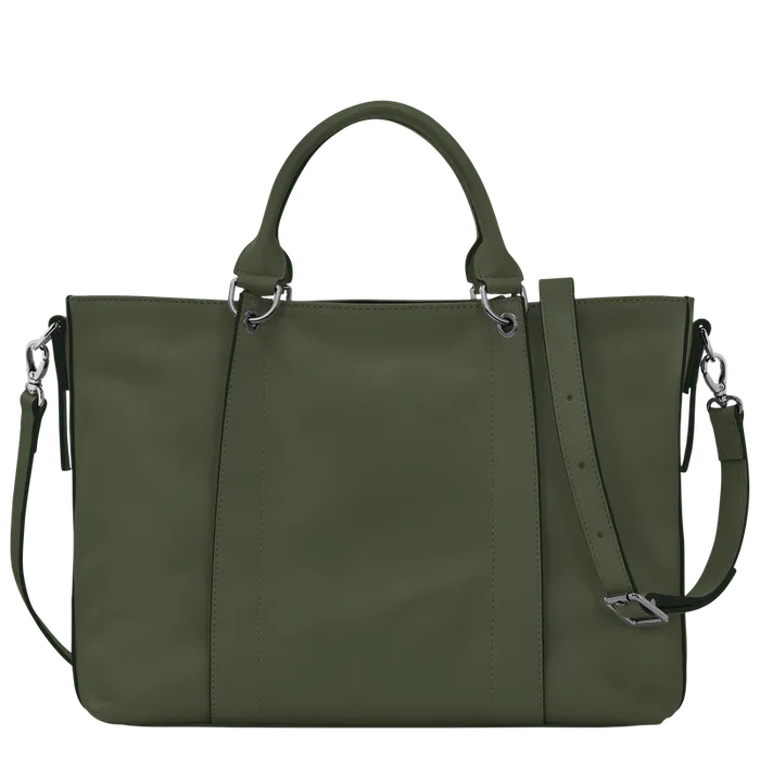 Handbags Women Longchamp 3D L Handbag Khaki Longchamp