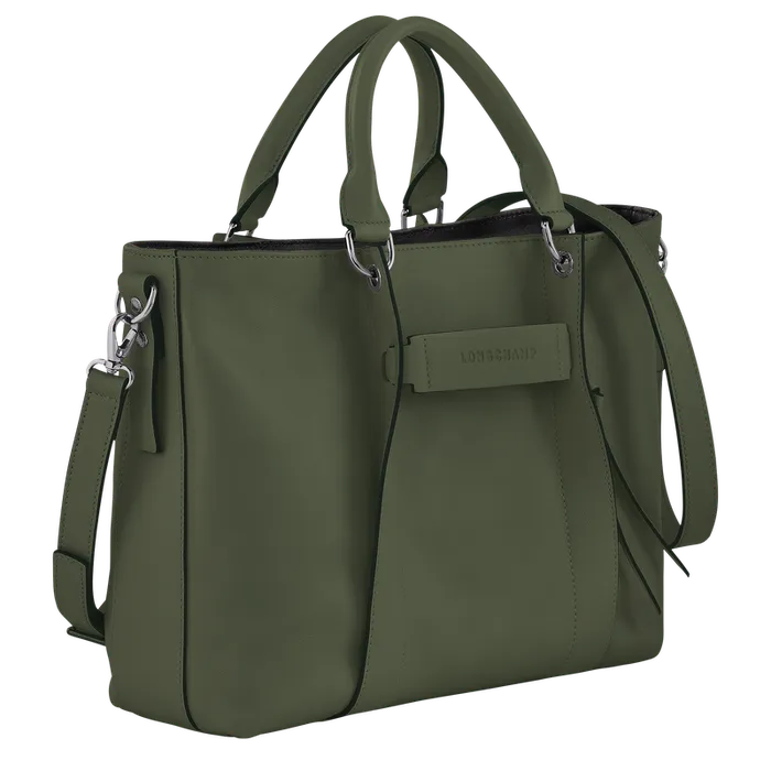 Handbags Women Longchamp 3D L Handbag Khaki Longchamp