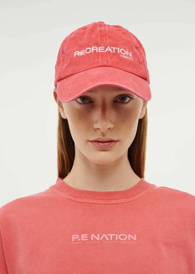 Hats Women PE Nation THROWBACK CAP IN POPPY RED