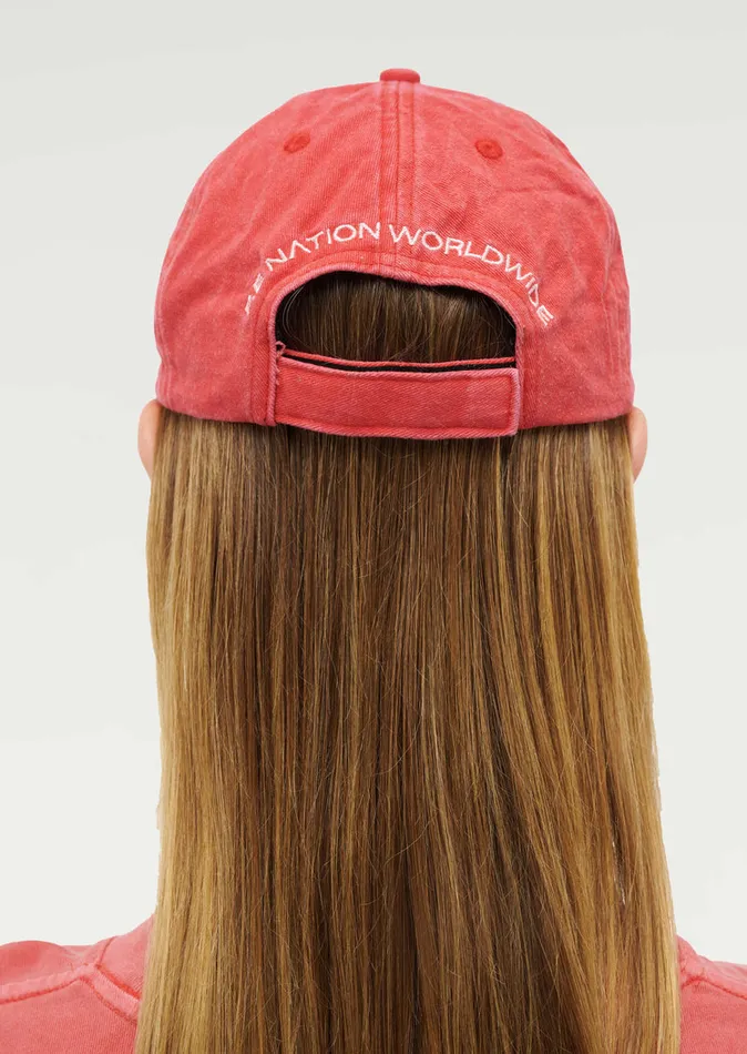 Hats Women PE Nation THROWBACK CAP IN POPPY RED
