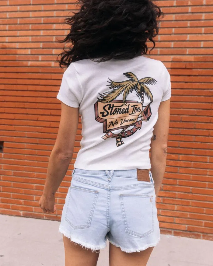 Have A Clue Tee 8211 Star White Womens Volcom Tops