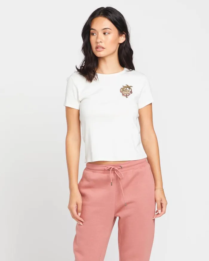 Have A Clue Tee 8211 Star White Womens Volcom Tops