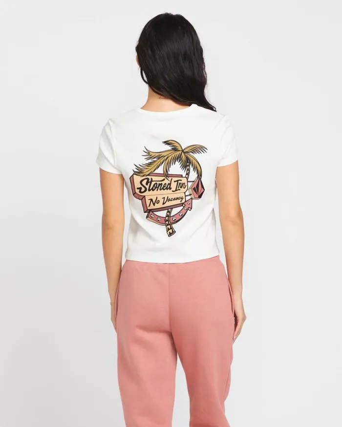 Have A Clue Tee 8211 Star White Womens Volcom Tops