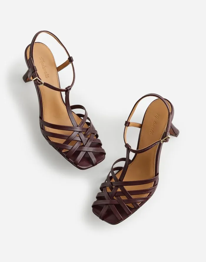 Heels Women Madewell The Milano Heeled Sandal Dark Plum