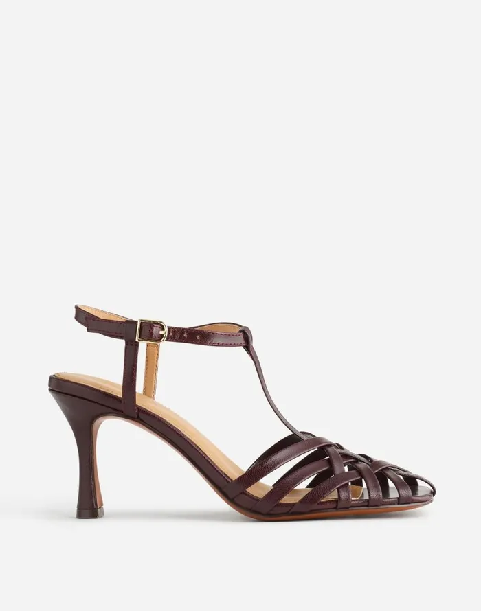 Heels Women Madewell The Milano Heeled Sandal Dark Plum