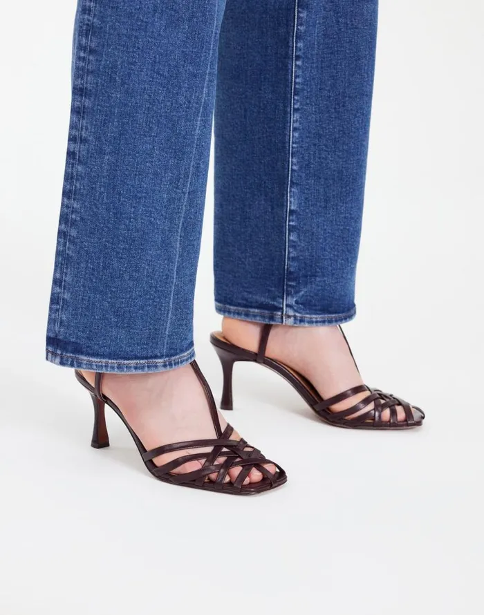 Heels Women Madewell The Milano Heeled Sandal Dark Plum