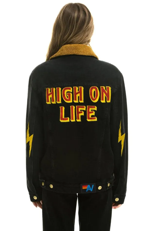 High On Life Ranch Sherpa Denim Jacket 8211 Vintage Black WomenMen Aviator Nation Denim High On Life Ranch Sherpa Denim Jacket 8211 Vintage Black WomenMen Aviator Nation Denim