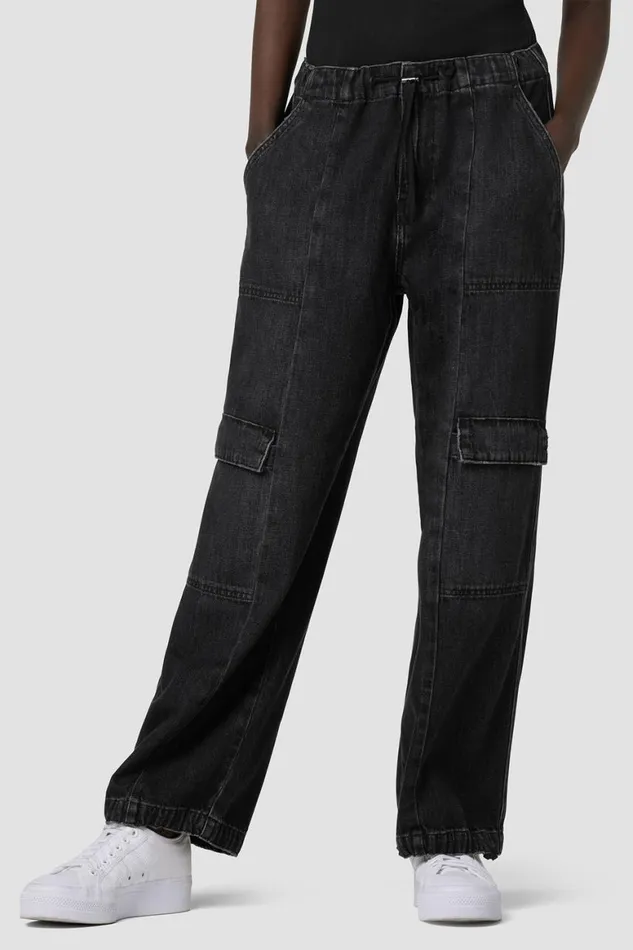 Hudson Jeans Cargo Drawstring Parachute Pant Faded Black 8211 Women
