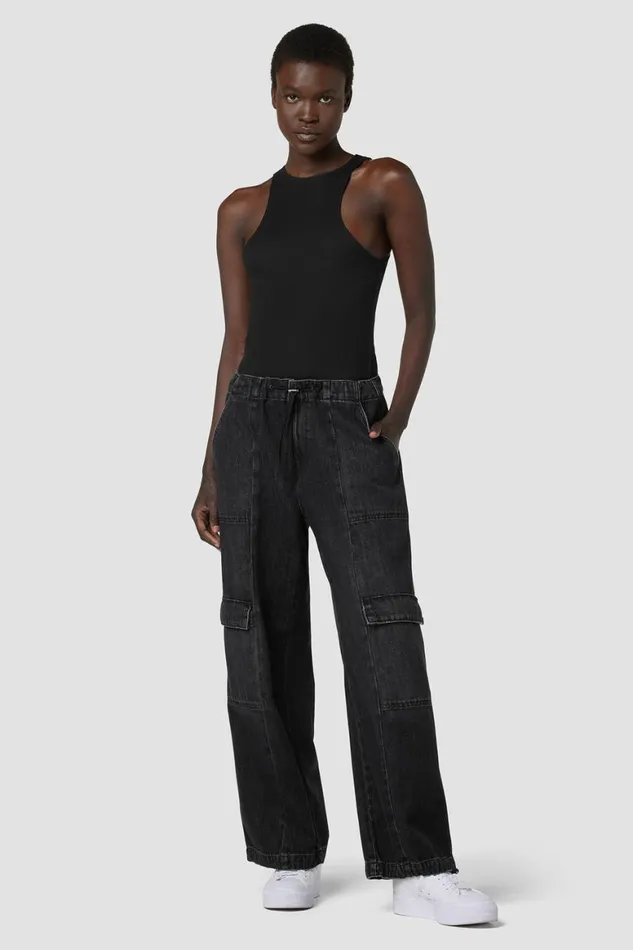Hudson Jeans Cargo Drawstring Parachute Pant Faded Black 8211 Women Hudson Jeans Cargo Drawstring Parachute Pant Faded Black 8211 Women