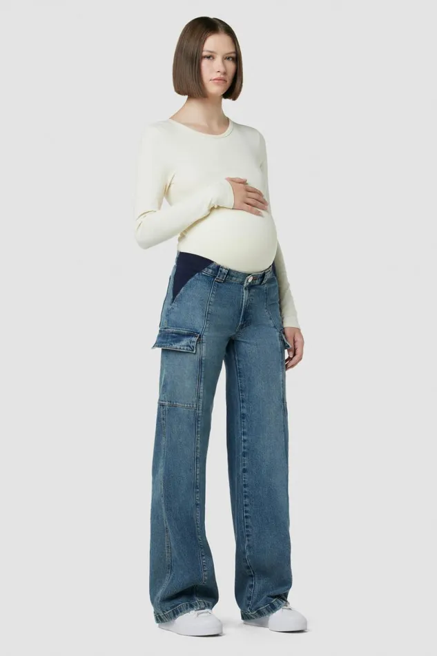 Hudson Jeans Cargo Utility Wide Leg Cargo Maternity Pant Deep Indigo 8211 Women Hudson Jeans Cargo Utility Wide Leg Cargo Maternity Pant Deep Indigo 8211 Women