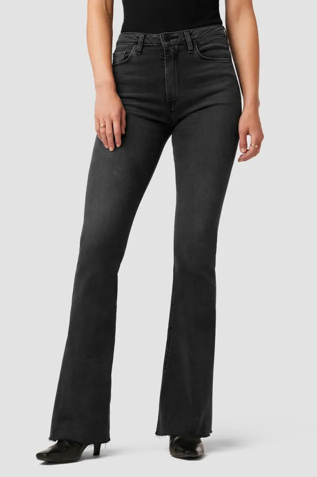 Hudson Jeans Flare Holly HighRise Flare Petite Jean Washed Black 8211 Women