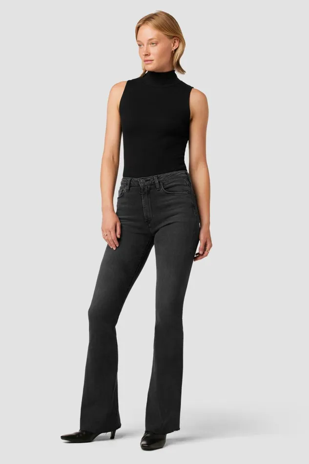 Hudson Jeans Flare Holly HighRise Flare Petite Jean Washed Black 8211 Women