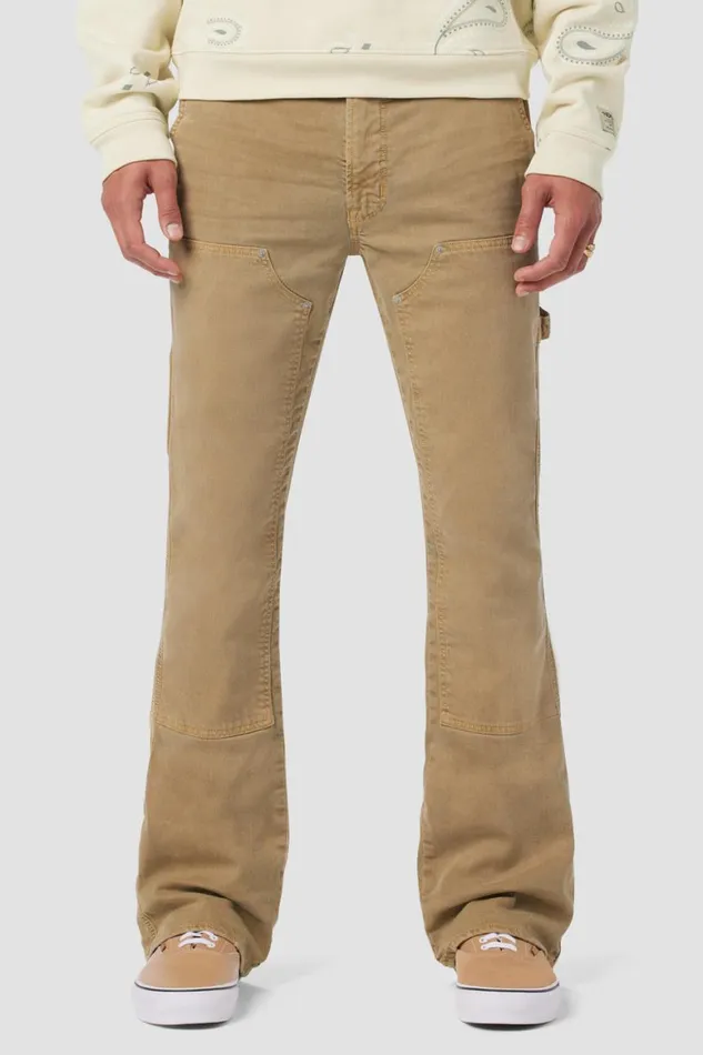 Hudson Jeans Kick Flare Walker Carpenter Kick Flare Distress Khaki 8211 Men